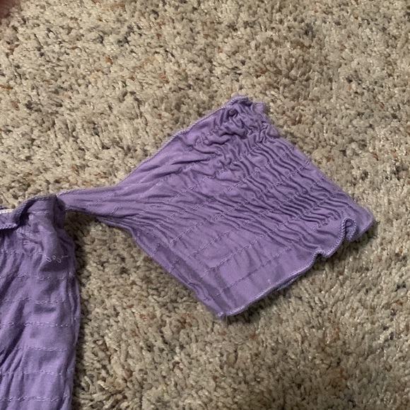 Purple scrunch crop top - Picture 3 of 5